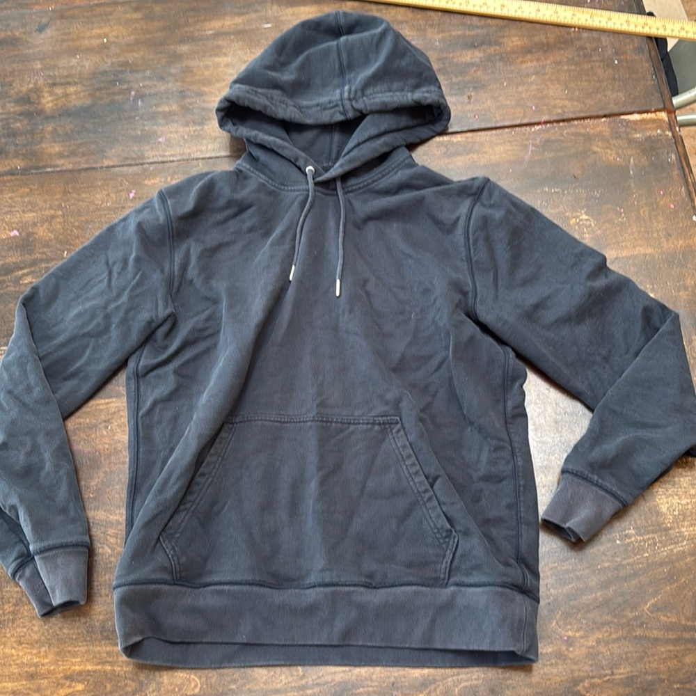 Everlane Uniform French Terry Hoodie with Front Pocket, Indigo Navy, mens M